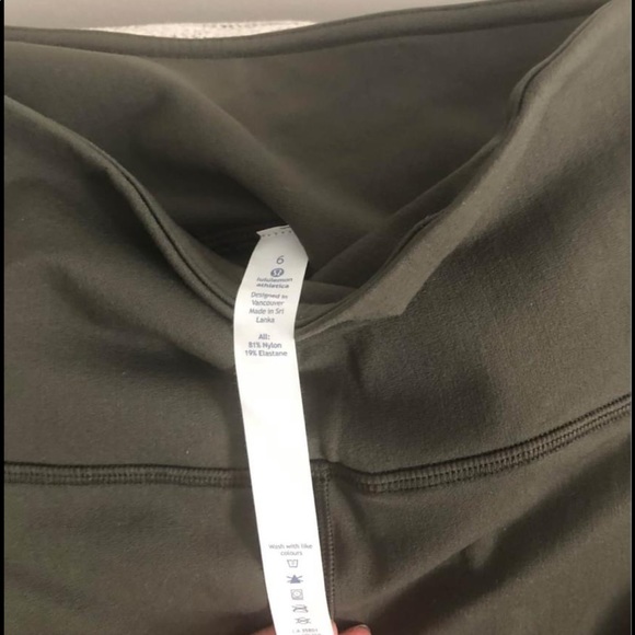 Lululemon Army Green Leggings - Picture 3 of 4